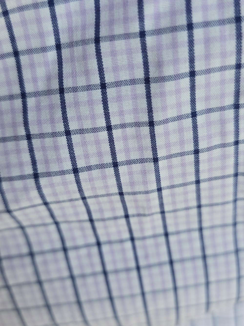 Chaps Men's Regular Fit Stretch Collar Wrinkle-Free Dress Shirt – Purple/Blue - Picture 7 of 10